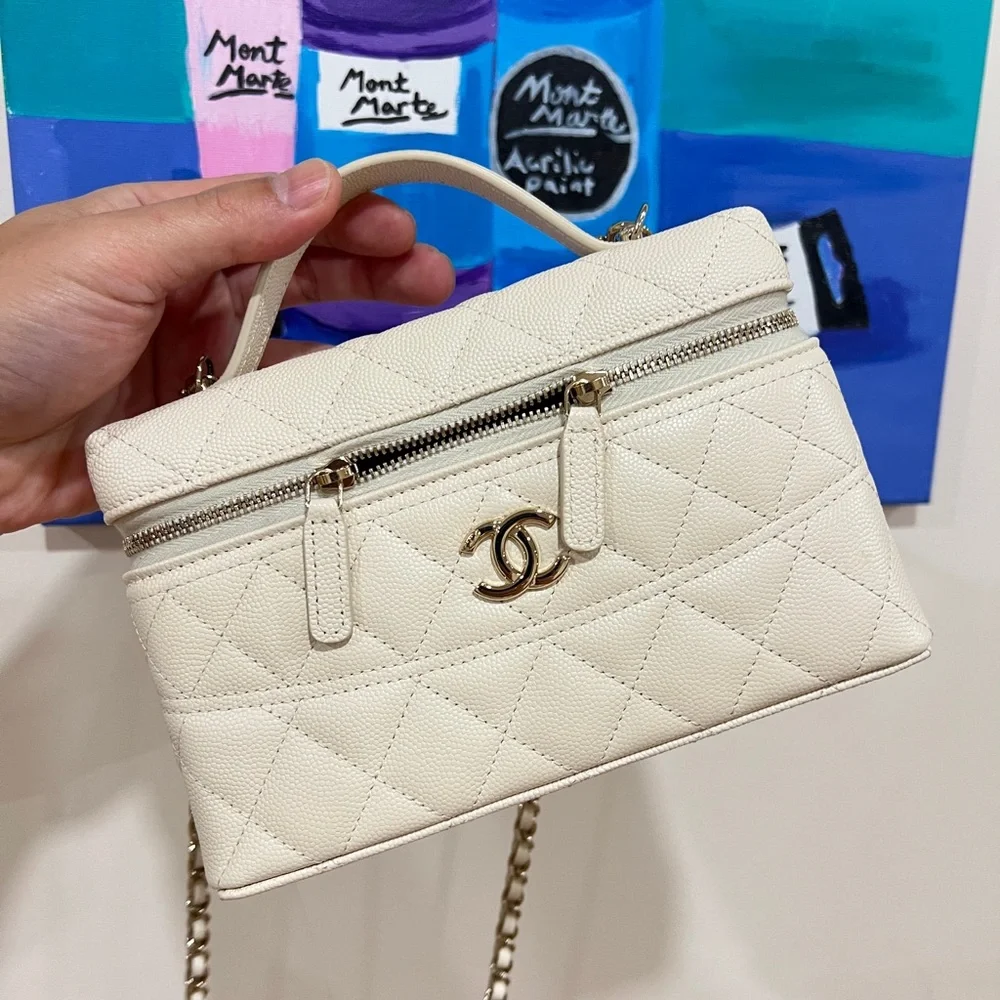 Chanel 25C Vanity / Clutch with Chain (LP Style Bag) - Picture 1 of 7